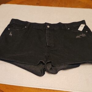 Old Navy Black Jean Shorts Womens Size 22